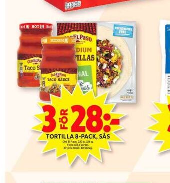 ICA Maxi Old el paso tacosås erbjuda