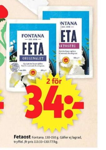 ICA Supermarket Fontana fetaost erbjuda