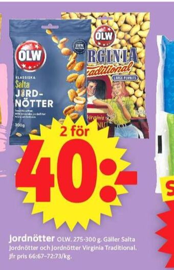 ICA Supermarket Olw jordnötter erbjuda