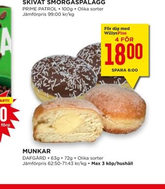 Willys Hemma Dafgårds butiksbakat kaffebröd erbjuda