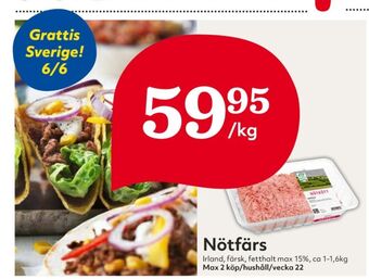 Hemköp Nötfärs erbjuda