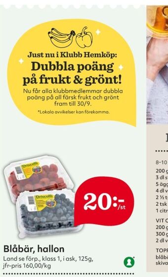 Hemköp Driscolls Blåbär erbjuda