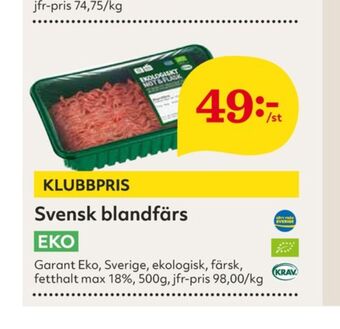 Hemköp Garant Blandfärs erbjuda