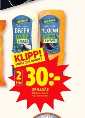 ICA Kvantum Blå Band Grillsås erbjuda