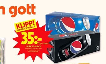 ICA Kvantum Pepsi Läskedryck erbjuda