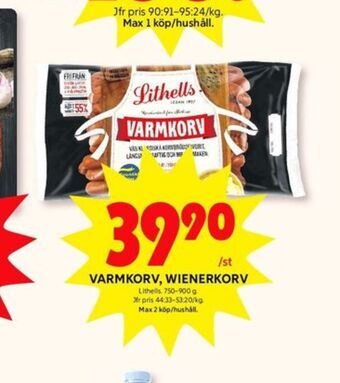 ICA Kvantum Lithells Wienerkorv erbjuda