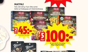 ICA Kvantum Felix Matpajer erbjuda