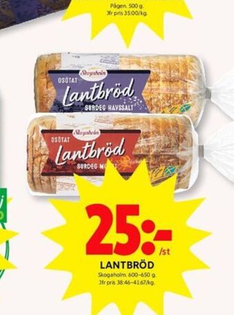 ICA Kvantum Lantbröd m morot Matbröd erbjuda