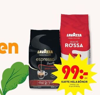 ICA Kvantum Espresso Barista Kaffebönor erbjuda