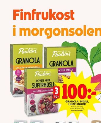 ICA Kvantum Paulùns Granola erbjuda