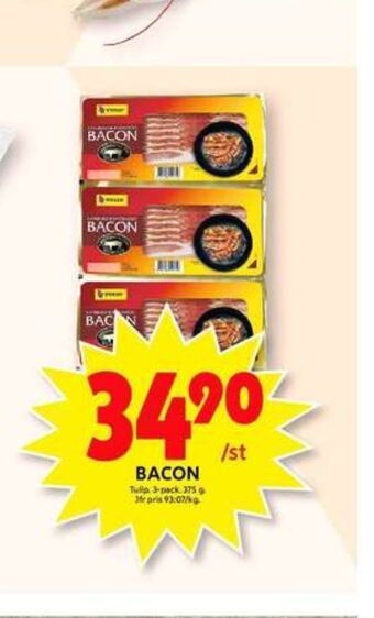 ICA Maxi Tulip Baconskivor erbjuda