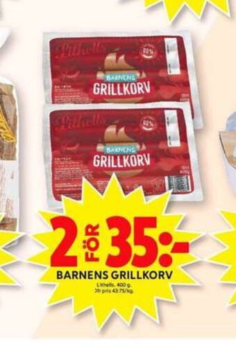 ICA Maxi Lithells Grillkorv erbjuda