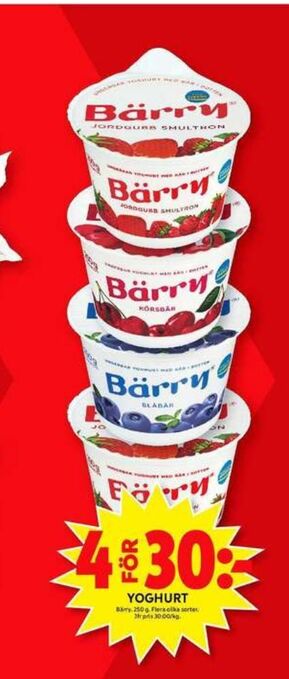 ICA Maxi Bärry Yoghurt erbjuda