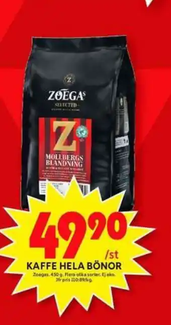 ICA Maxi Zoegas Kaffe malet erbjuda