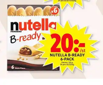 ICA Maxi Nutella b ready Kakor erbjuda