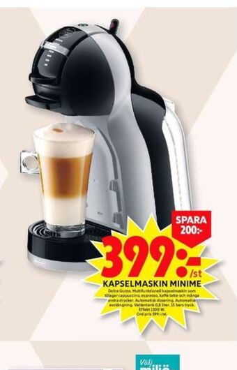 ICA Maxi Nescafe Dolce Gusto Espressomaskin erbjuda