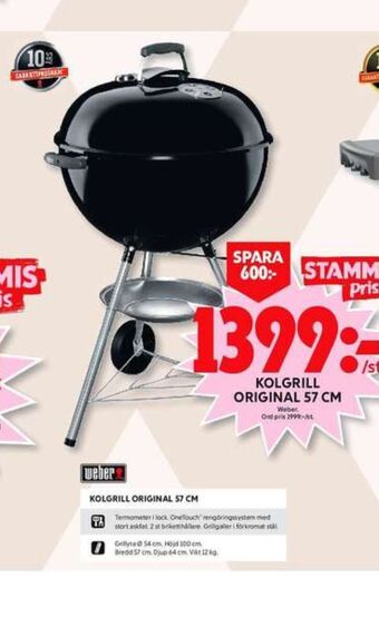 ICA Maxi Weber Klotgrill erbjuda