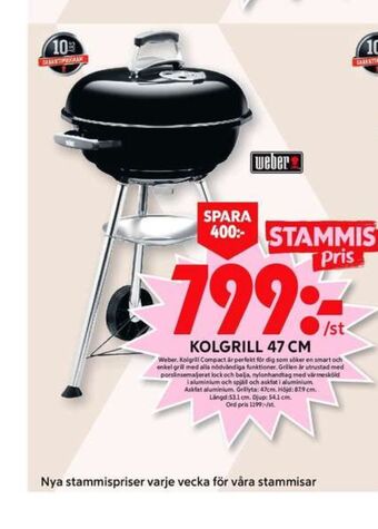 ICA Maxi Weber Klotgrill erbjuda