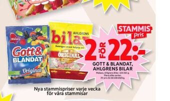 ICA Maxi Ahlgrens Bilar Godispåsar erbjuda