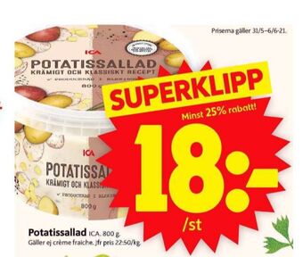 ICA Supermarket ICA Potatissallad erbjuda