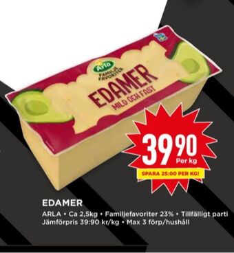 Willys Arla Edamer erbjuda