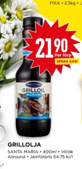 Willys Santa Maria Grillolja erbjuda