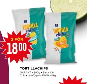 Willys Garant Tortillachips erbjuda