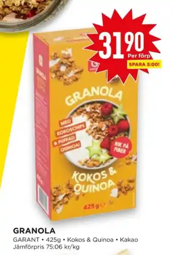 Willys Garant Granola erbjuda