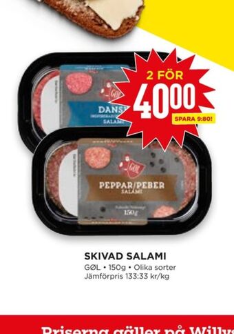 Willys Gøl Salami erbjuda