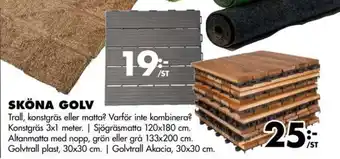 Sköna Golvtrall plast 30x30 cm