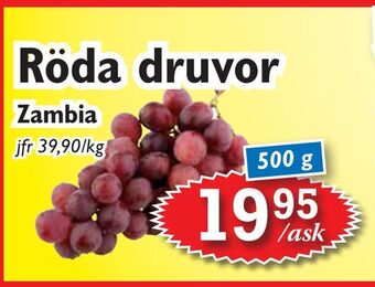 T-jarlen Röda druvor erbjuda