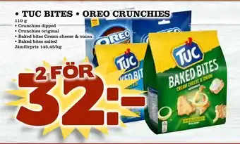 Bonum Matmarknad tuc bites • oreo crunchies erbjuda