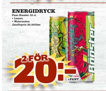 Bonum Matmarknad Energidryck erbjuda