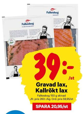 City Gross Gravad lax, Kallrökt lax erbjuda