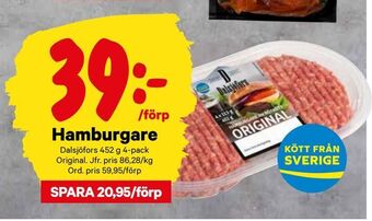 City Gross Hamburgare erbjuda