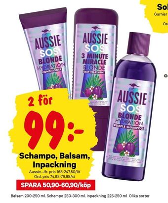 City Gross Schampo, Balsam, Inpackning erbjuda