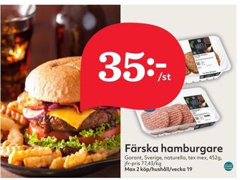 Hemköp Färska hamburgare erbjuda