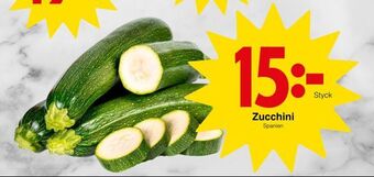 Matöppet Zucchini erbjuda