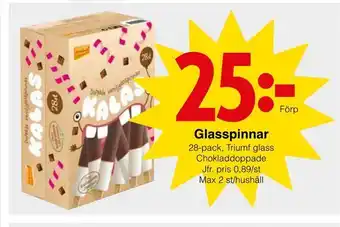 Matöppet Glasspinnar erbjuda