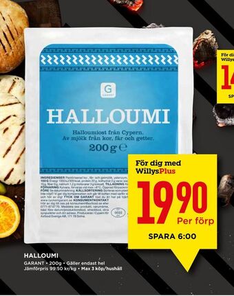 Willys Halloumi erbjuda
