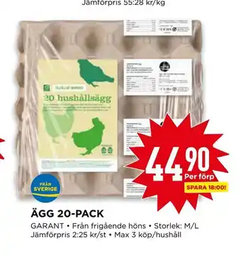Willys Ägg 20-pack erbjuda