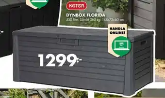 ÖoB Dynbox Florida 550 liter, 148x72x60 cm erbjuda