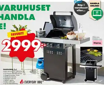ÖoB Everyday BBQ Gasolgrill 3+1 erbjuda