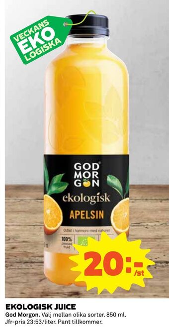 Coop Konsum Ekologisk juice erbjuda