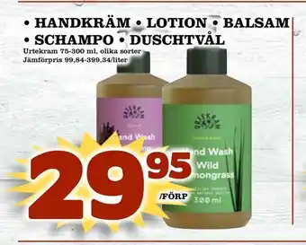 Din Mat Handkräm • lotion • balsam • schampo • duschtvål erbjuda