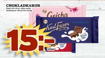 Din Mat Chokladkakor erbjuda