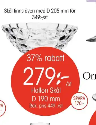Hallon Skål D 190 mm