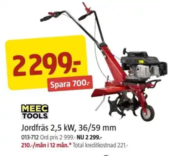 Jula Jordfräs 2,5 kW, 36/59 mm erbjuda