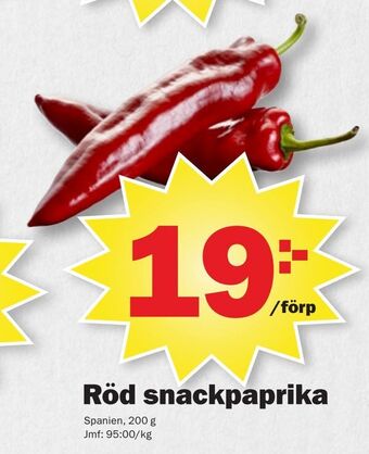 Pekås Röd snackpaprika erbjuda