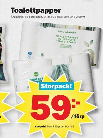 Pekås Toalettpapper erbjuda